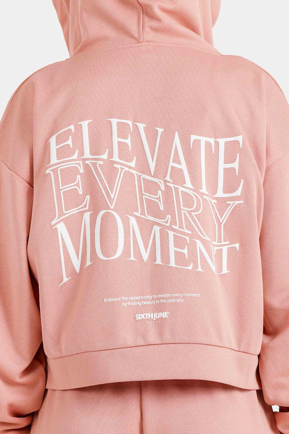 Sixth June Sweatshirt Zip Up Elevate Rose