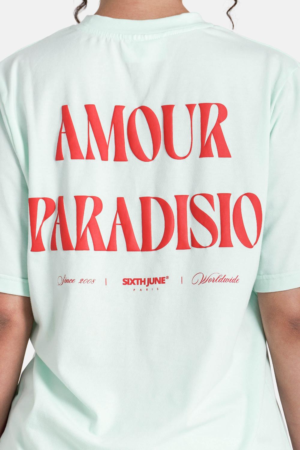 Sixth June T-shirt Amour Paradisio Vert Clair