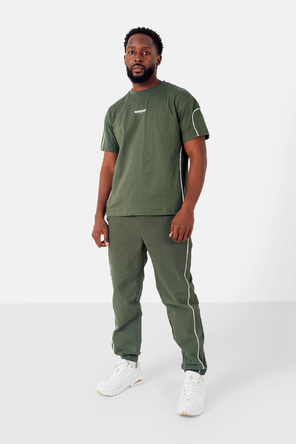 Sixth June T-shirt Bande Logo Vert Kaki