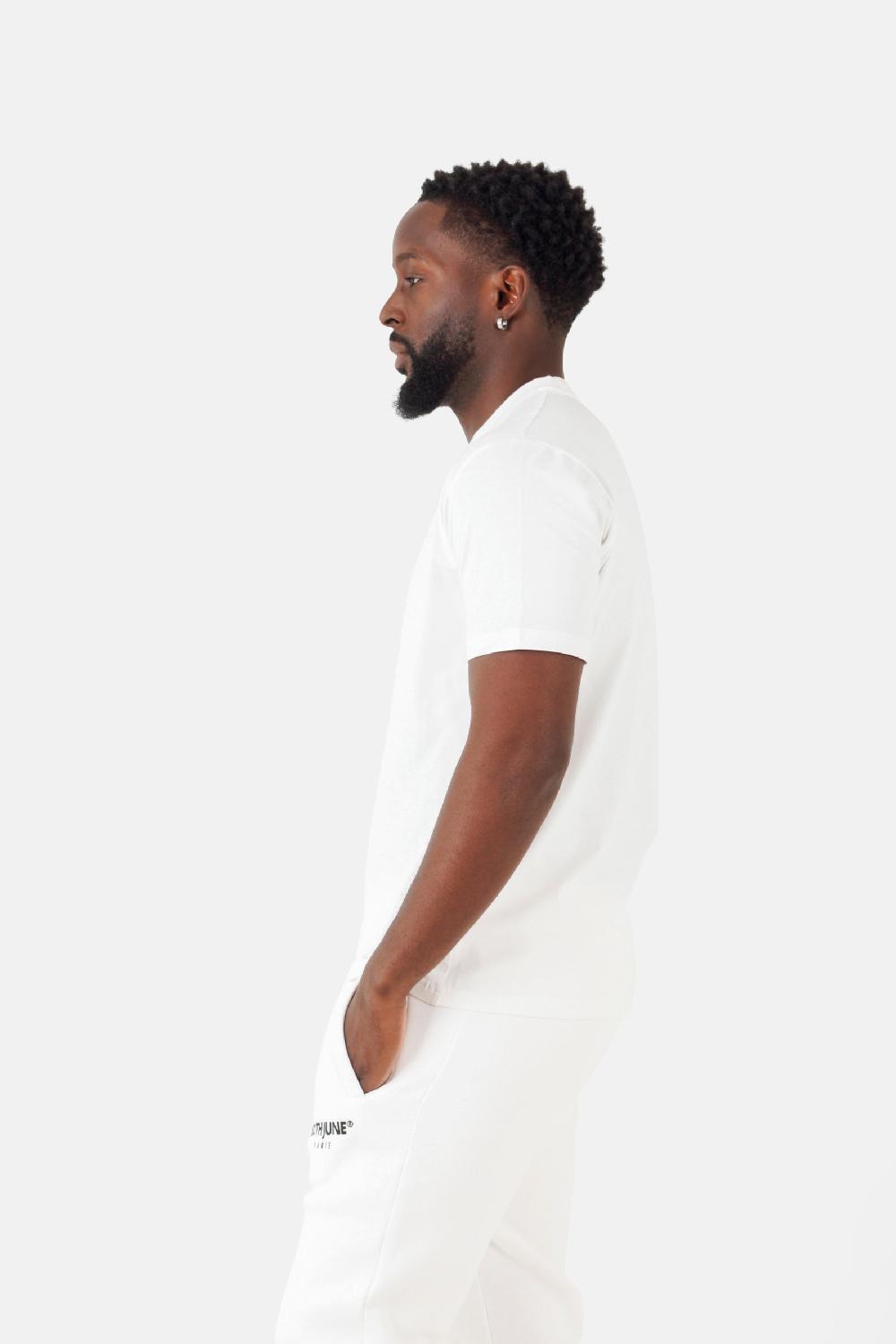 Sixth June T-shirt Broderie Logo Paris Blanc