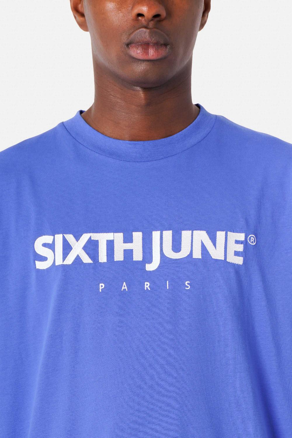 Sixth June T-shirt Broderie Logo Paris Bleu