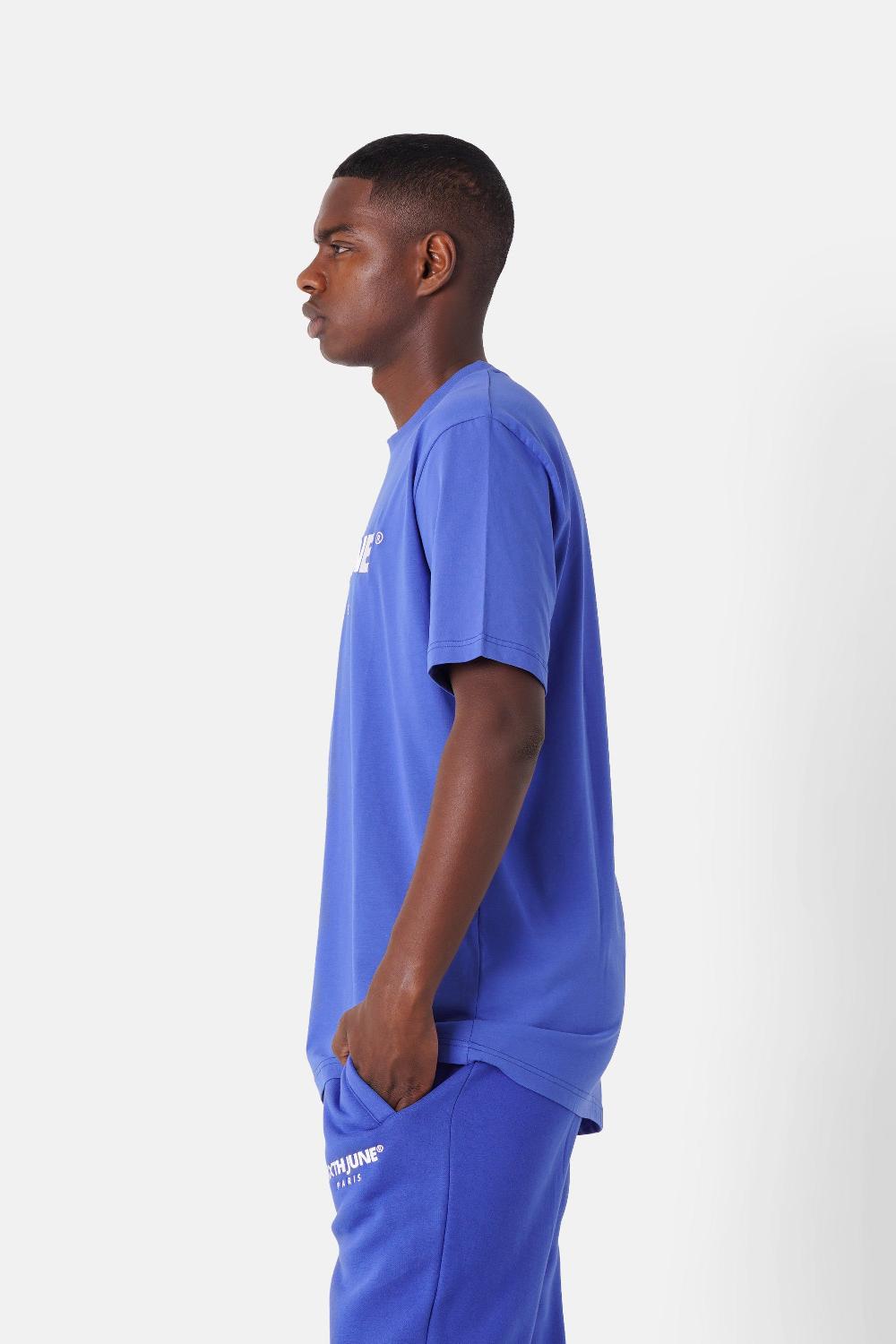 Sixth June T-shirt Broderie Logo Paris Bleu