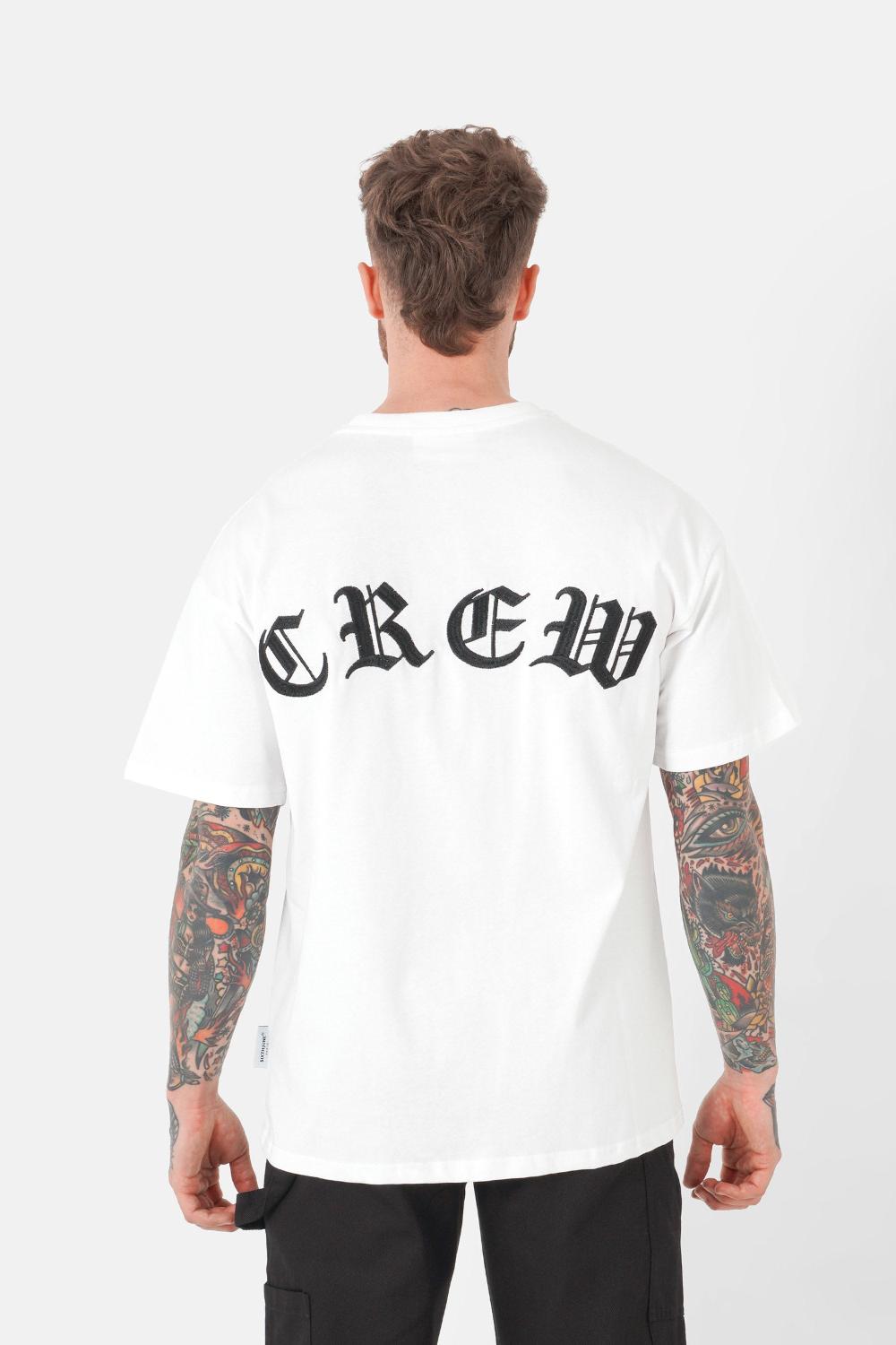 sixth june T-shirt broderies crew Blanc