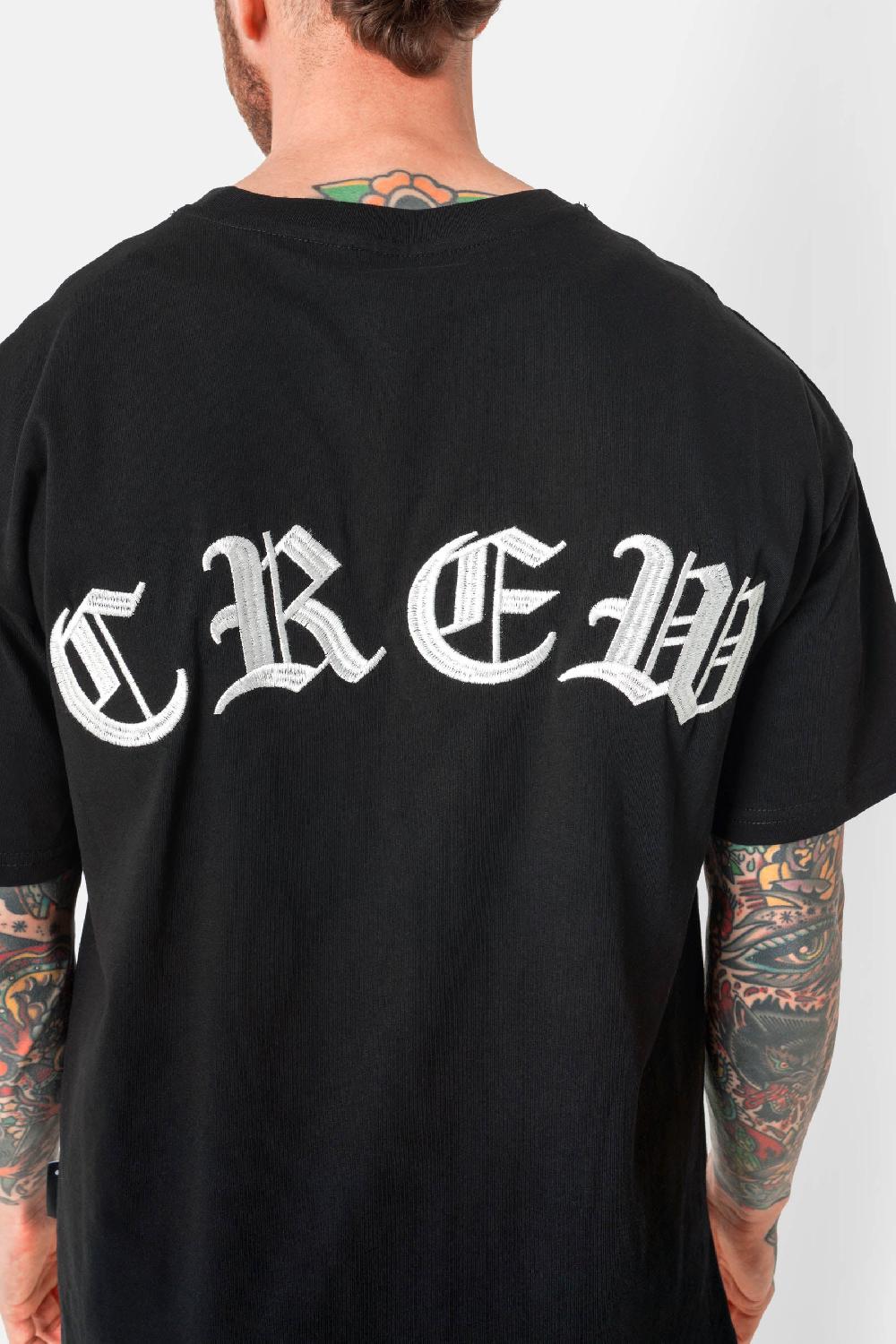 Sixth June T-shirt Broderies Crew Noir