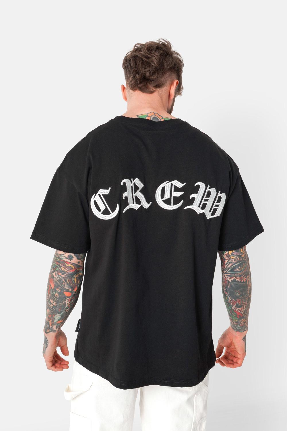 sixth june T-shirt broderies crew Noir