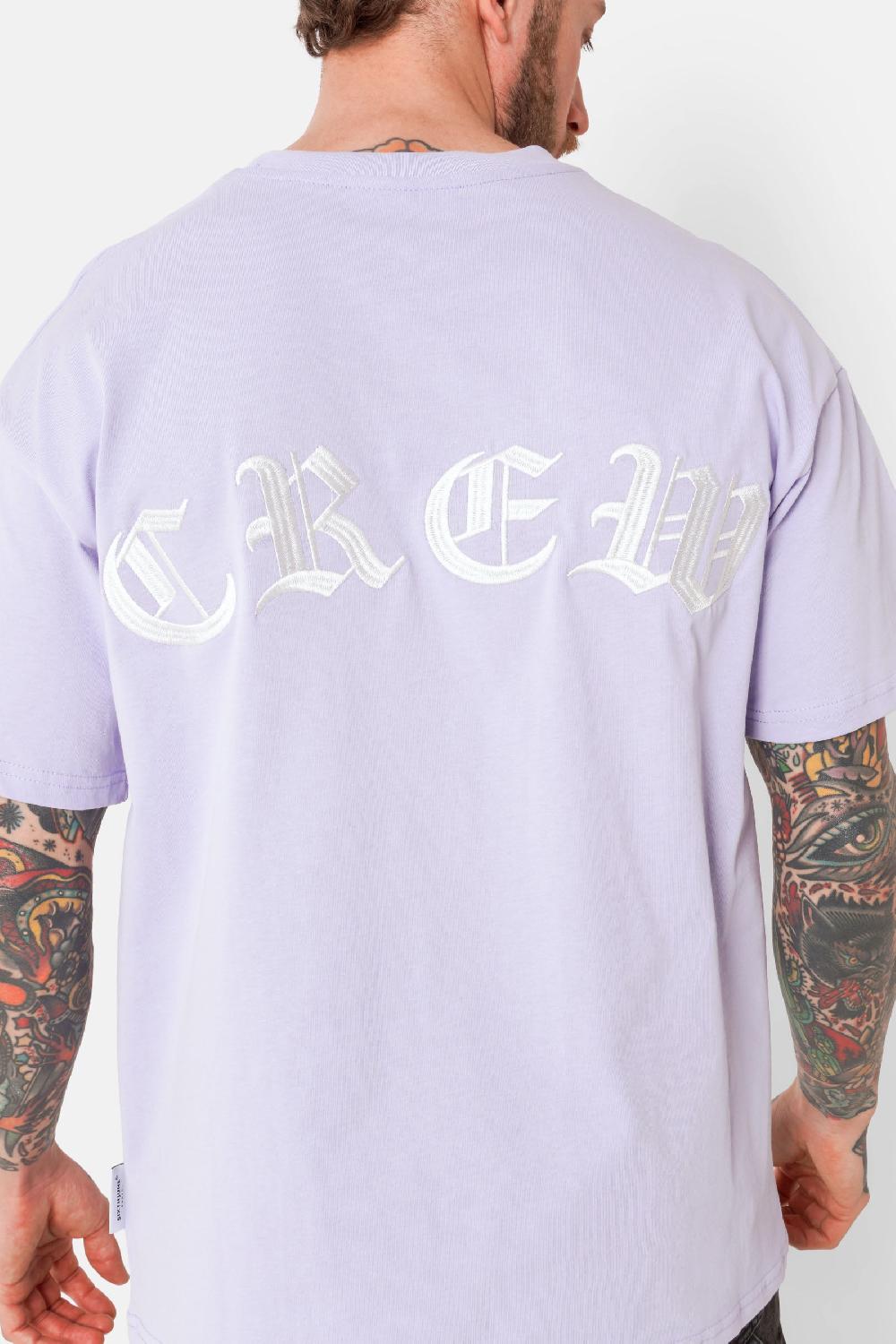 Sixth June T-shirt Broderies Crew Violet