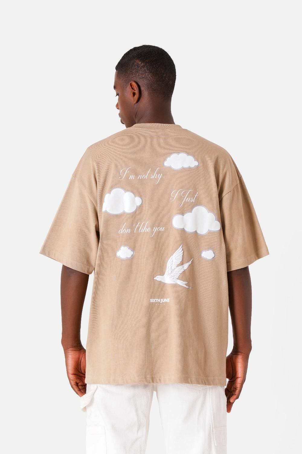 sixth june T-shirt ciel Beige
