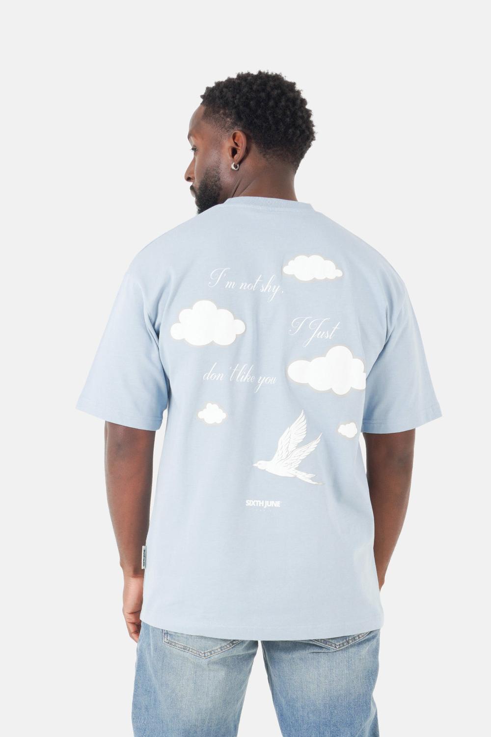 sixth june T-shirt ciel Bleu clair