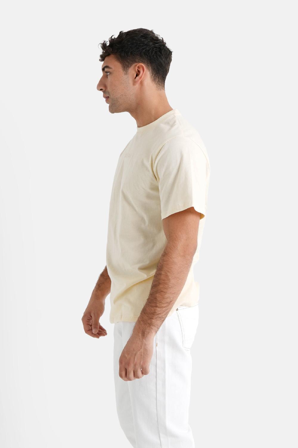 Sixth June T-shirt Citation Brodé Beige