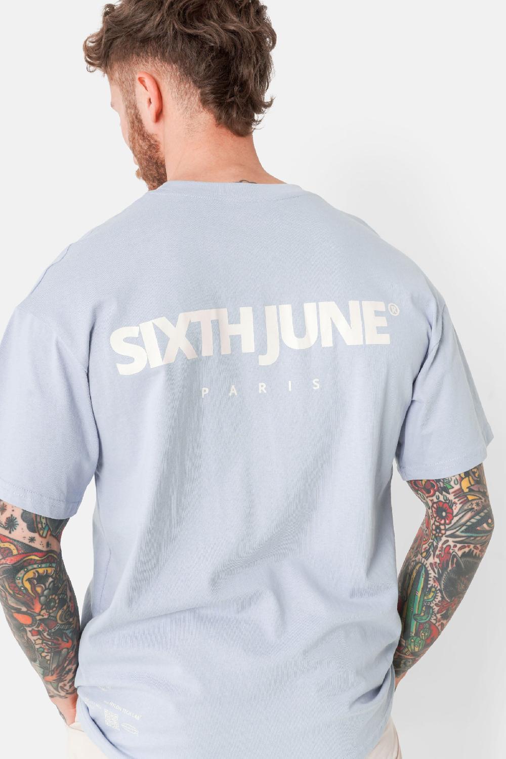 Sixth June T-shirt Classic Sport Logo Bleu Clair