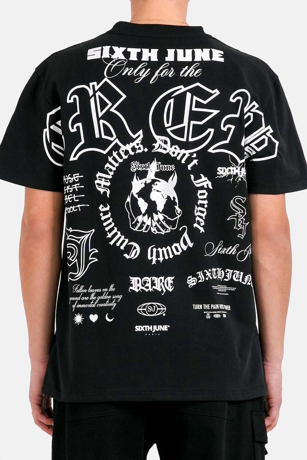 Sixth June T-shirt Culture Logo Noir
