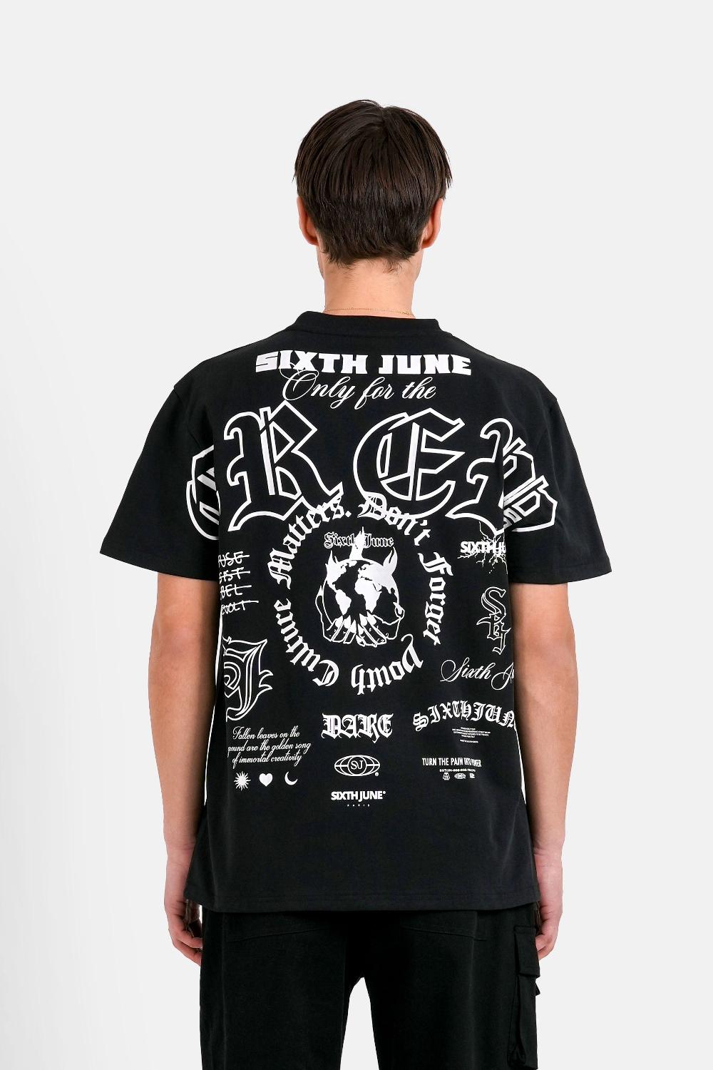 sixth june T-shirt culture logo Noir