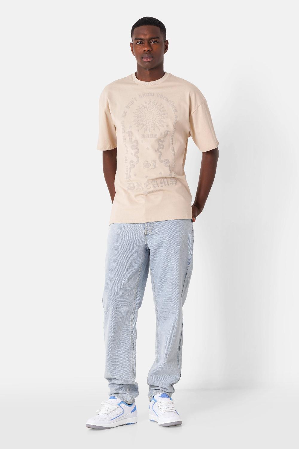 Sixth June T-shirt Dreams Imprimé Beige