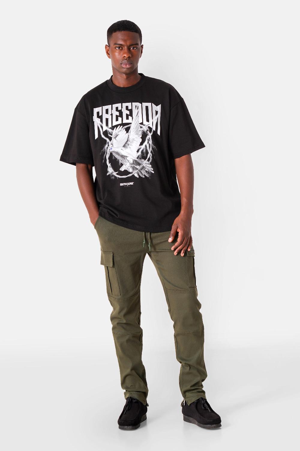 Sixth June T-shirt Freedom Aigle Noir