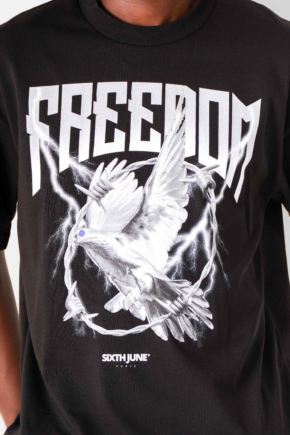 Sixth June T-shirt Freedom Aigle Noir