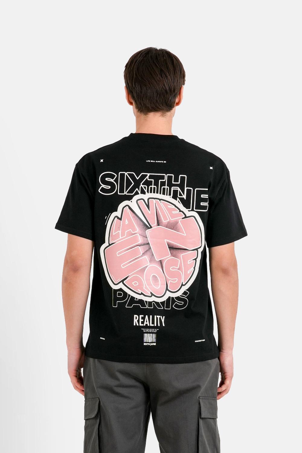 Sixth June T-shirt Graphique Dos Noir
