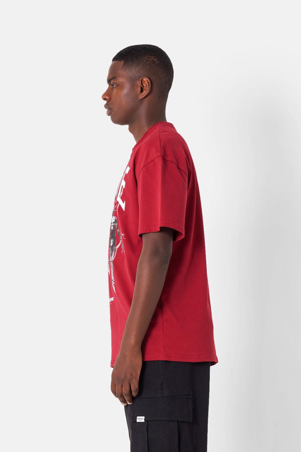 Sixth June T-shirt Imagine Imprimé Rouge Bordeaux