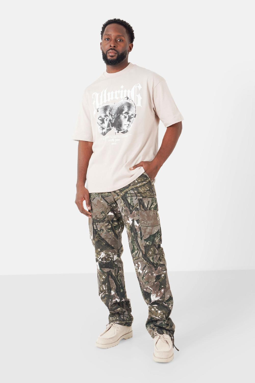 Sixth June T-shirt Imprimé Allucing Beige Clair