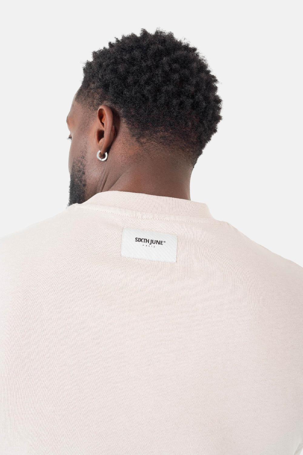 Sixth June T-shirt Imprimé Allucing Beige Clair