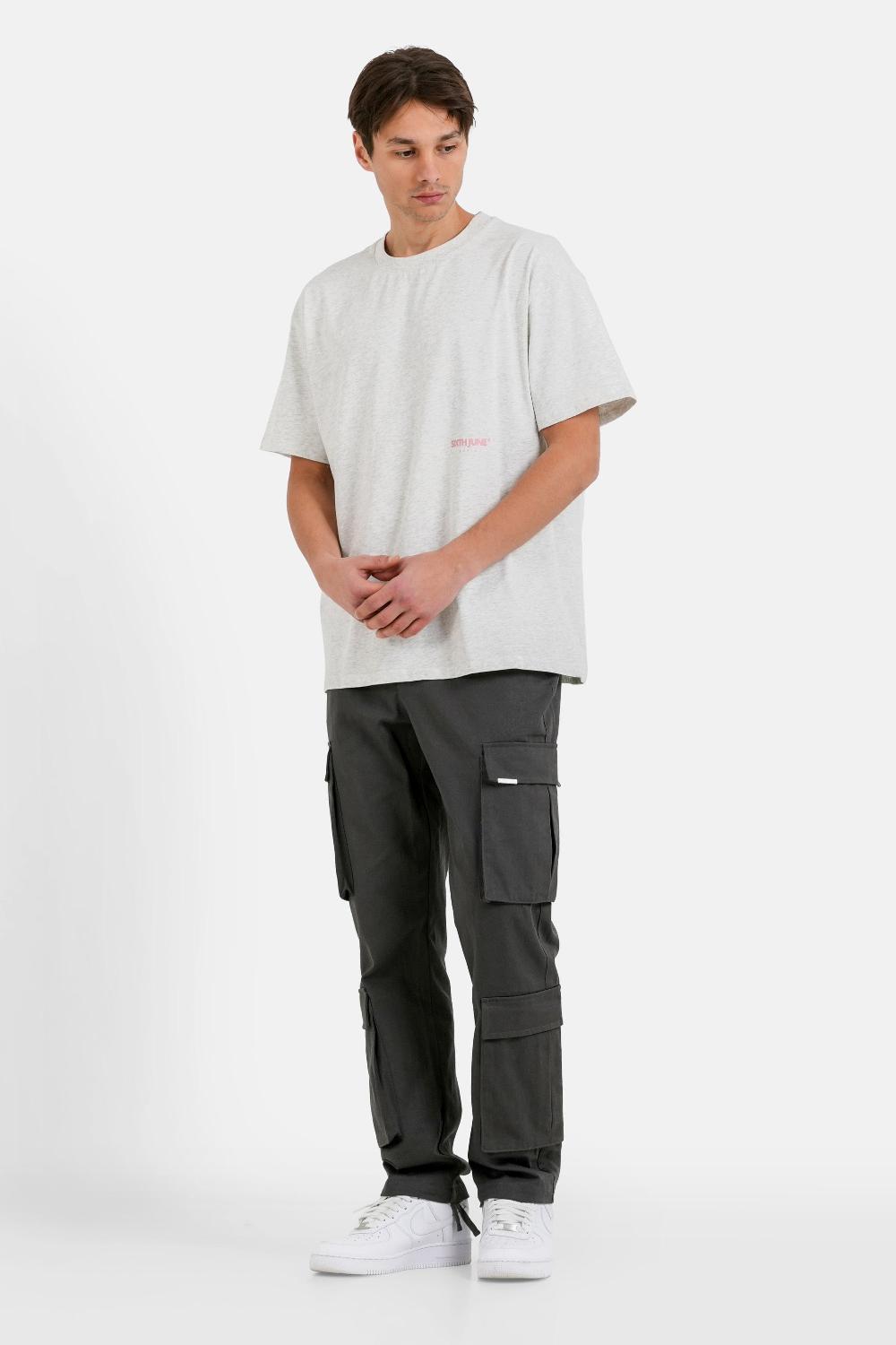 Sixth June T-shirt Imprimé Chardon Gris Clair