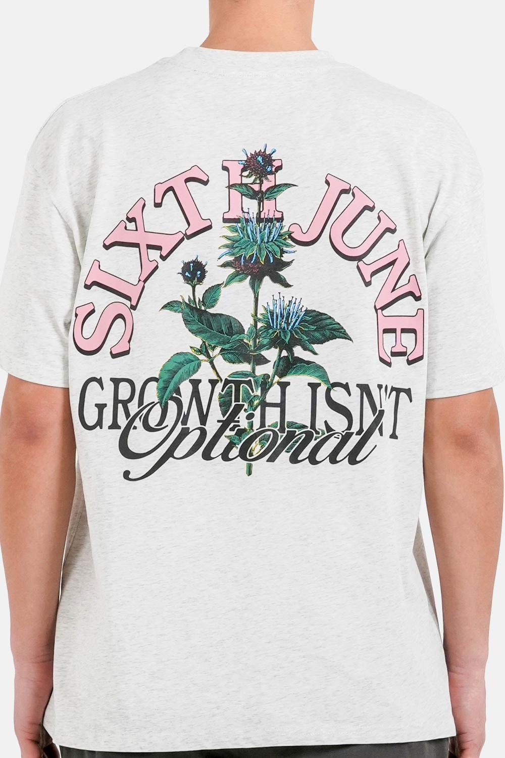 Sixth June T-shirt Imprimé Chardon Gris Clair