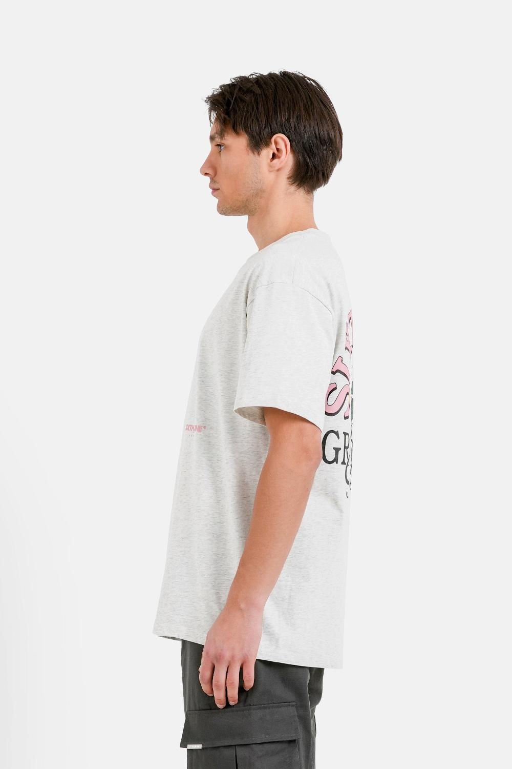 Sixth June T-shirt Imprimé Chardon Gris Clair
