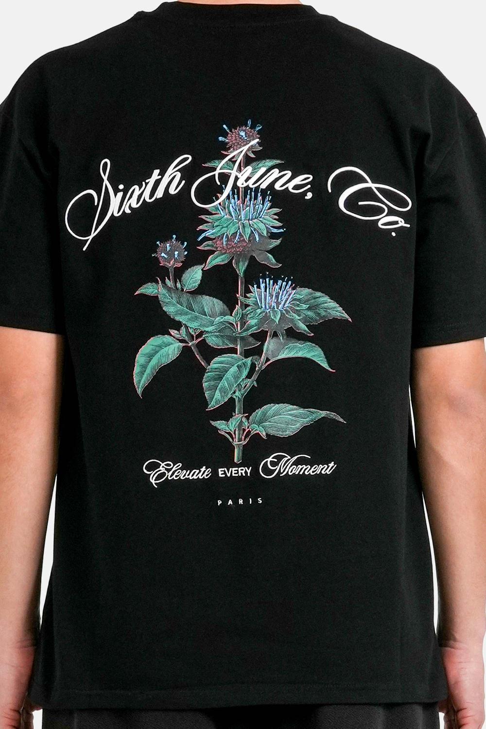 Sixth June T-shirt Imprimé Chardon Noir