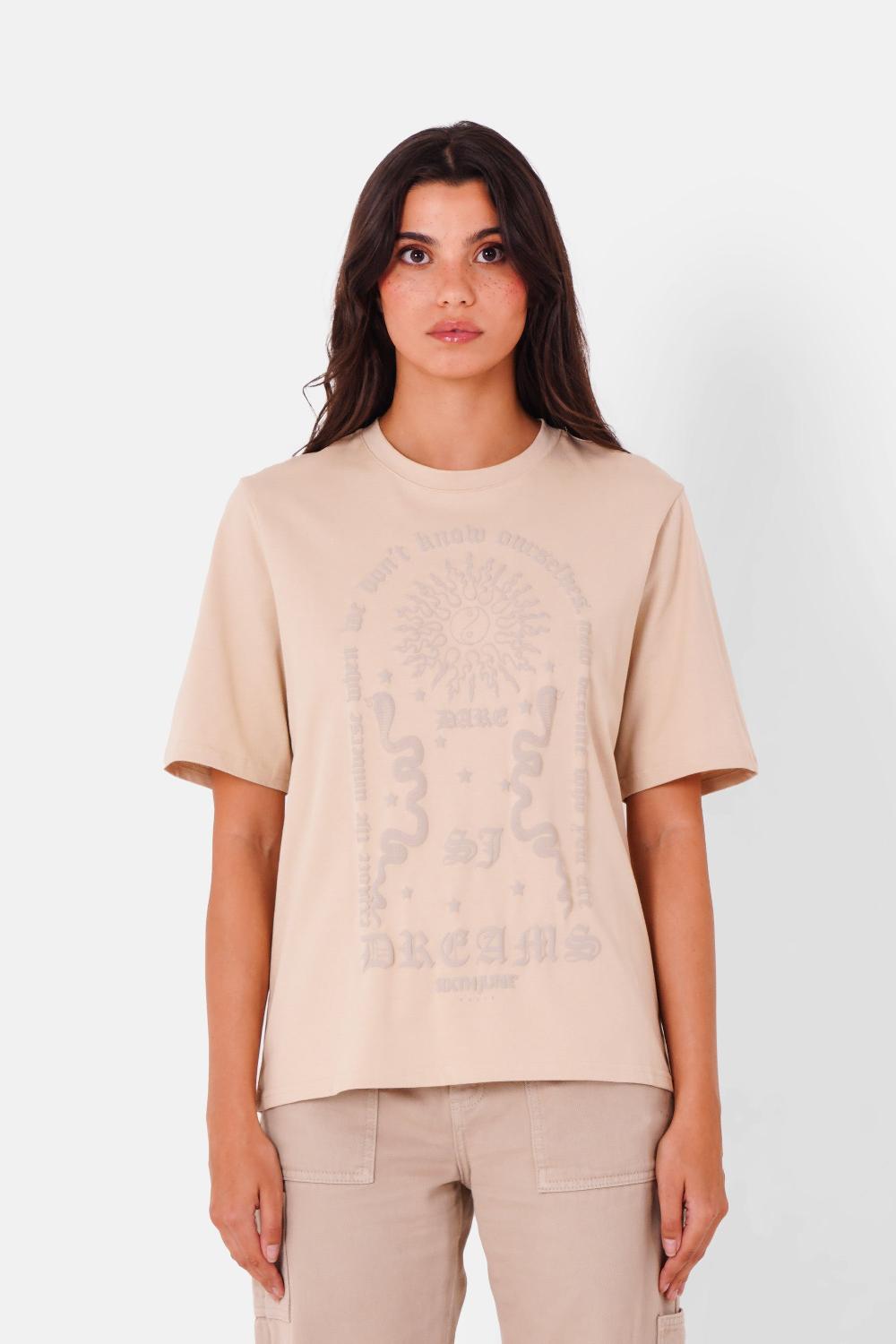 sixth june T-shirt imprimé dreams Beige