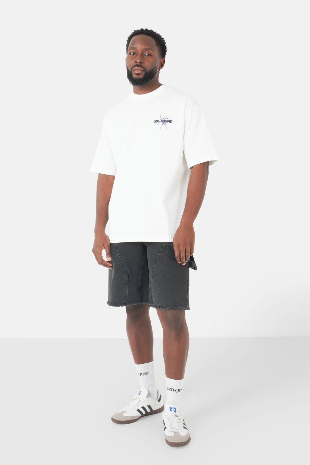 Sixth June T-shirt Imprimé Logo éclair Blanc