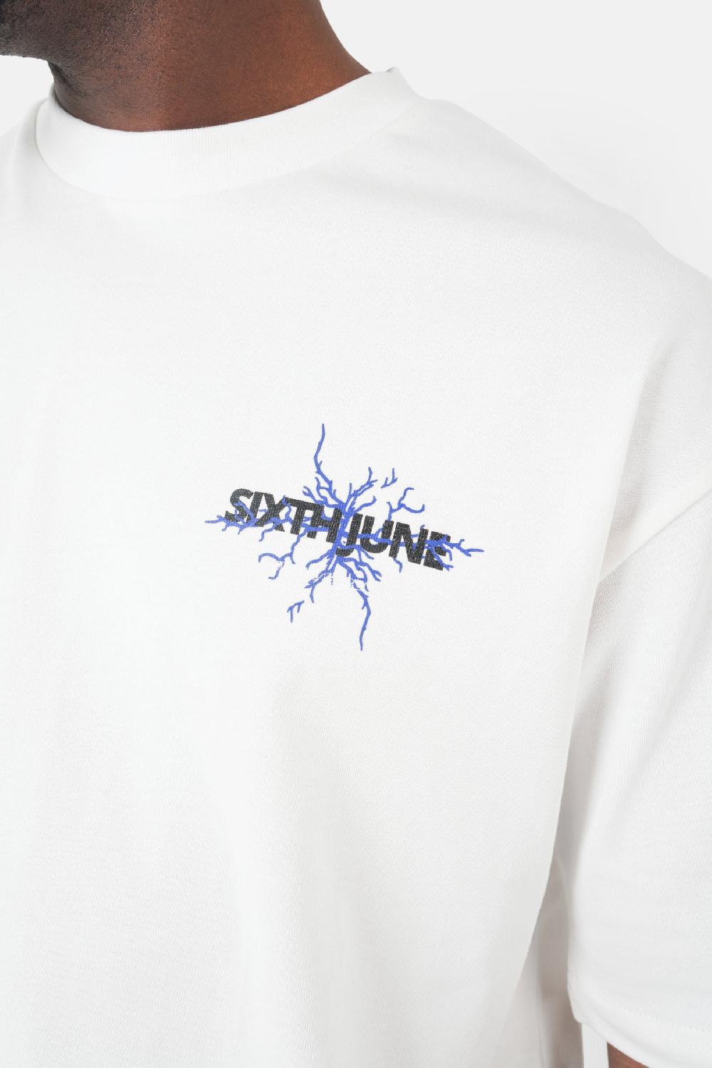 Sixth June T-shirt Imprimé Logo éclair Blanc