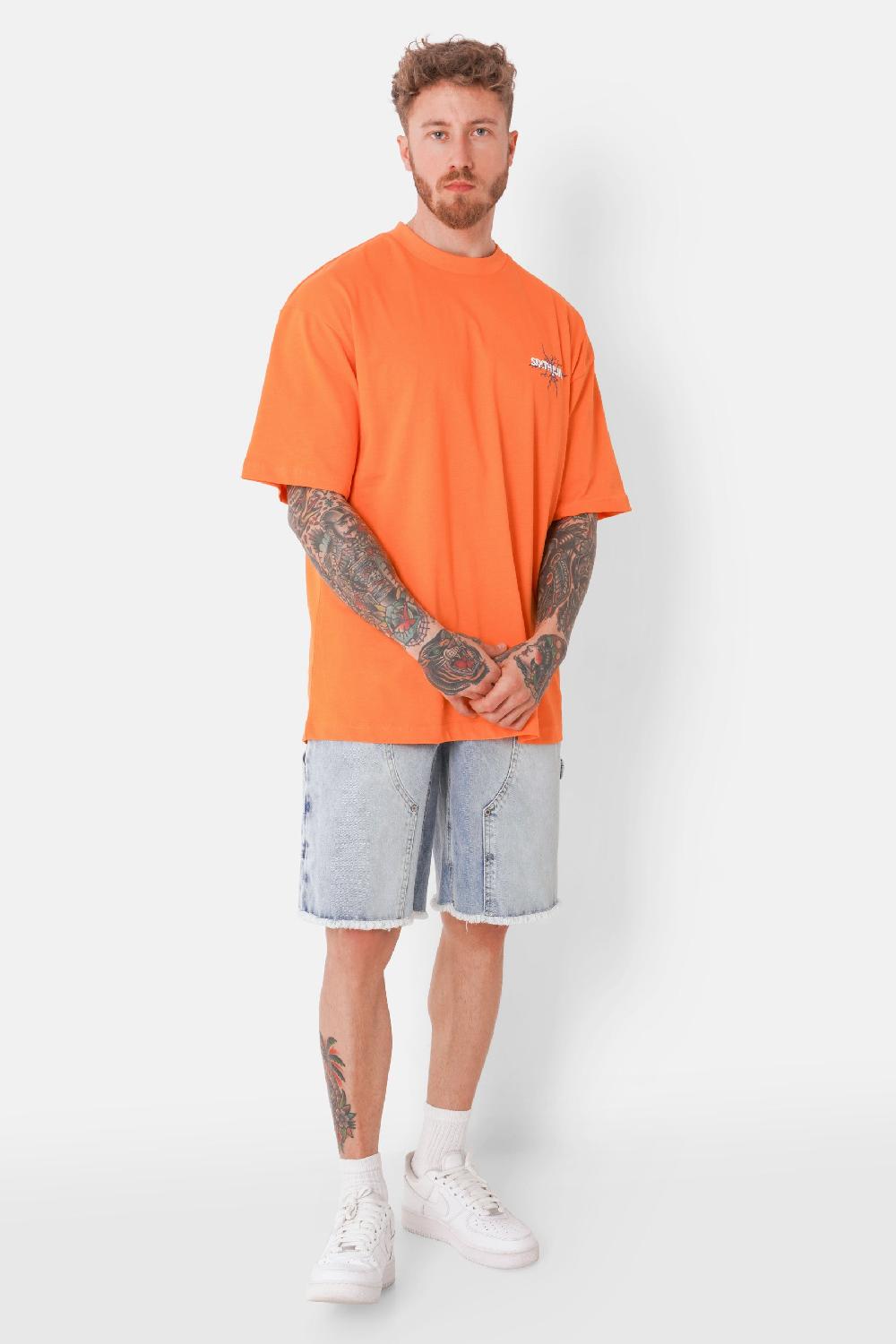 Sixth June T-shirt Imprimé Logo éclair Orange