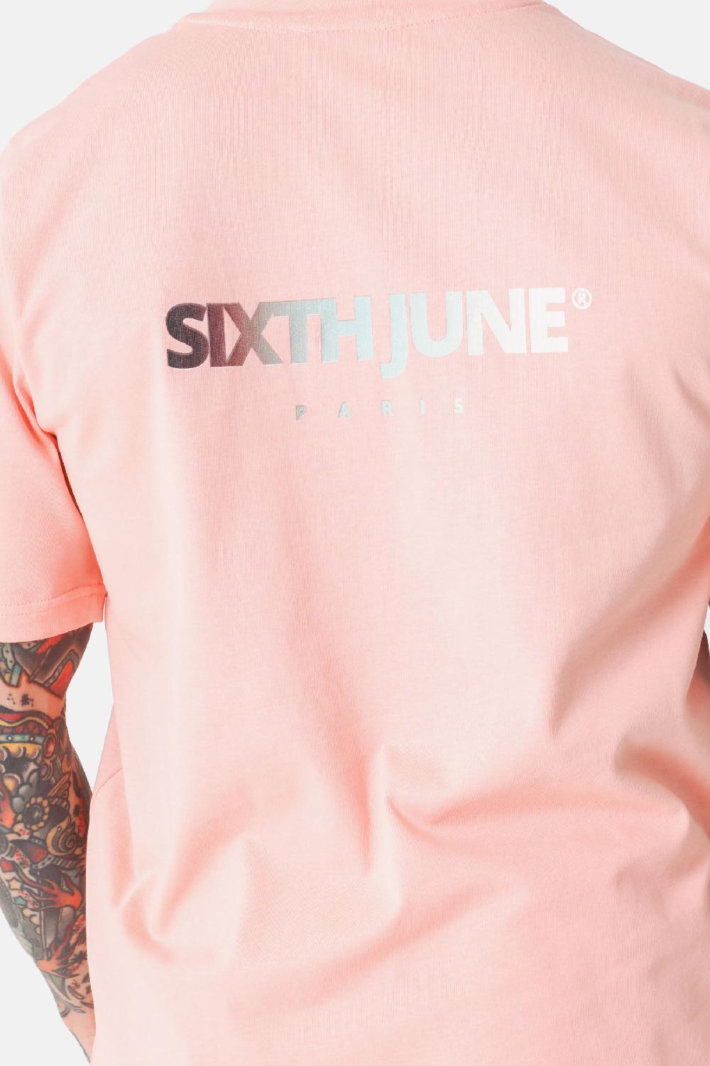 Sixth June T-shirt Imprimé Logo Tie And Dye Rose
