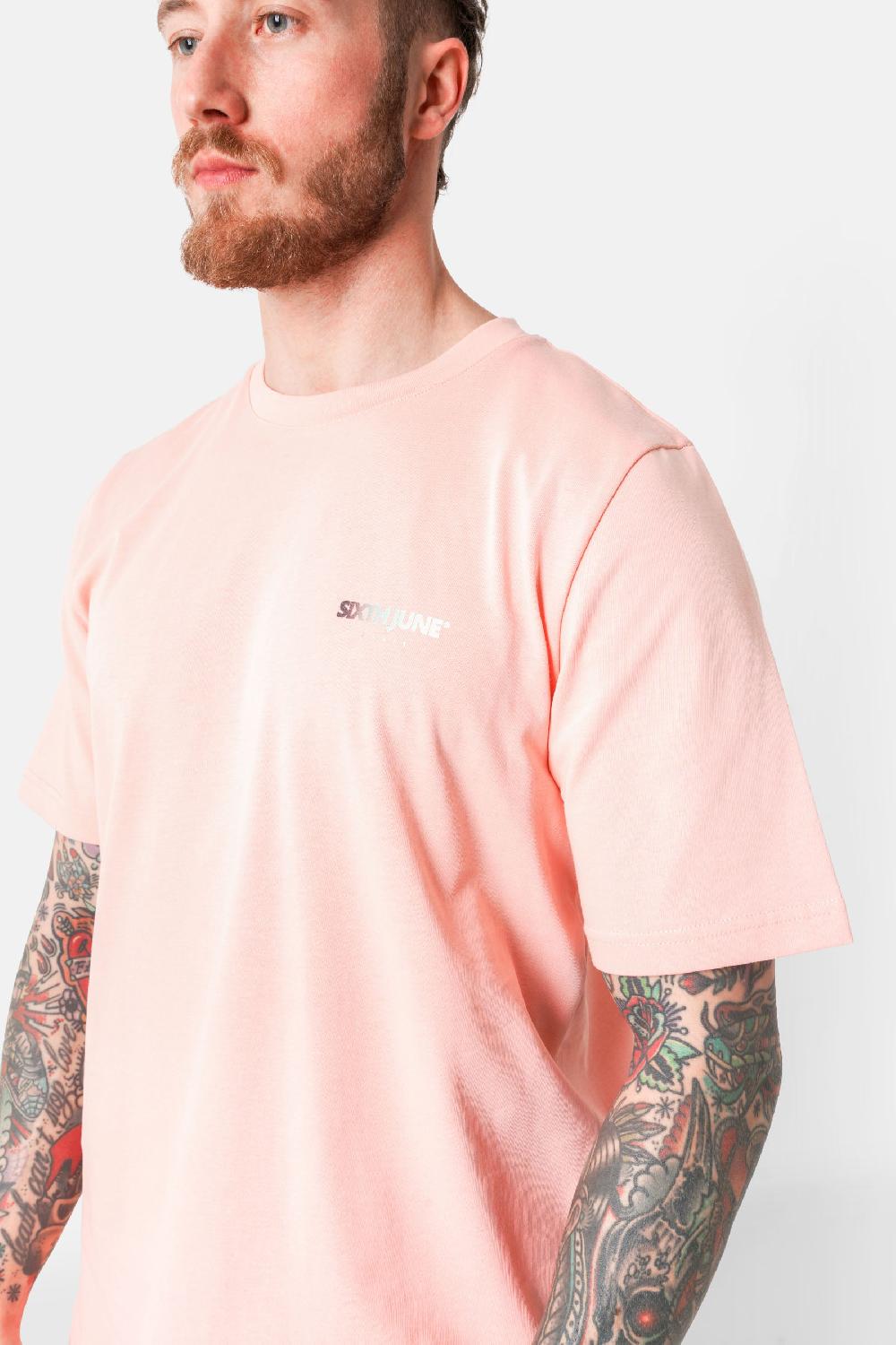 Sixth June T-shirt Imprimé Logo Tie And Dye Rose