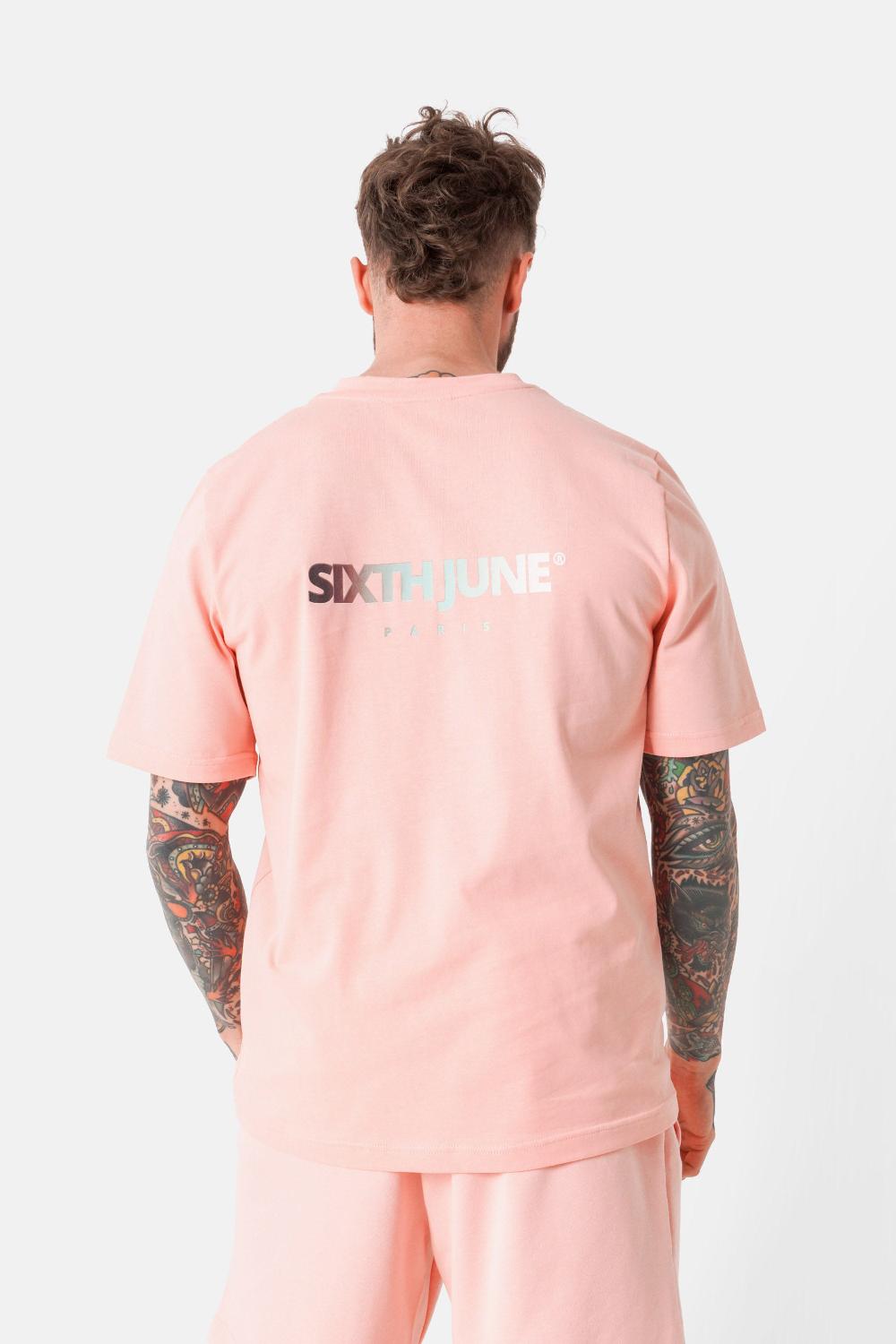 sixth june T-shirt imprimé logo tie and dye Rose