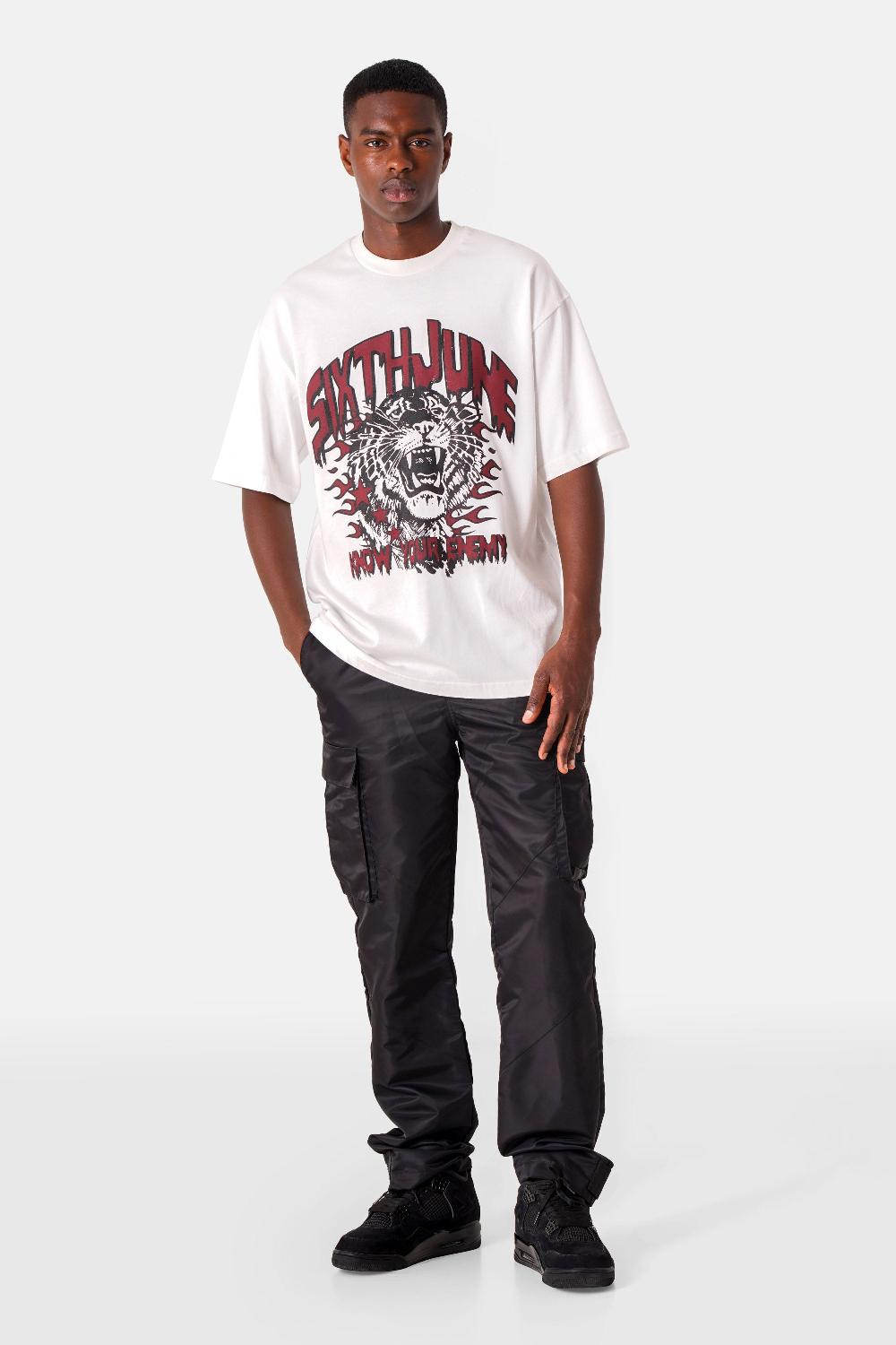 Sixth June T-shirt Imprimé Vintage Tigre Blanc