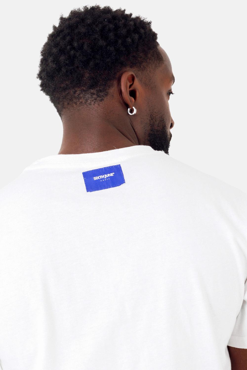 Sixth June T-shirt Logo Brodé Blanc