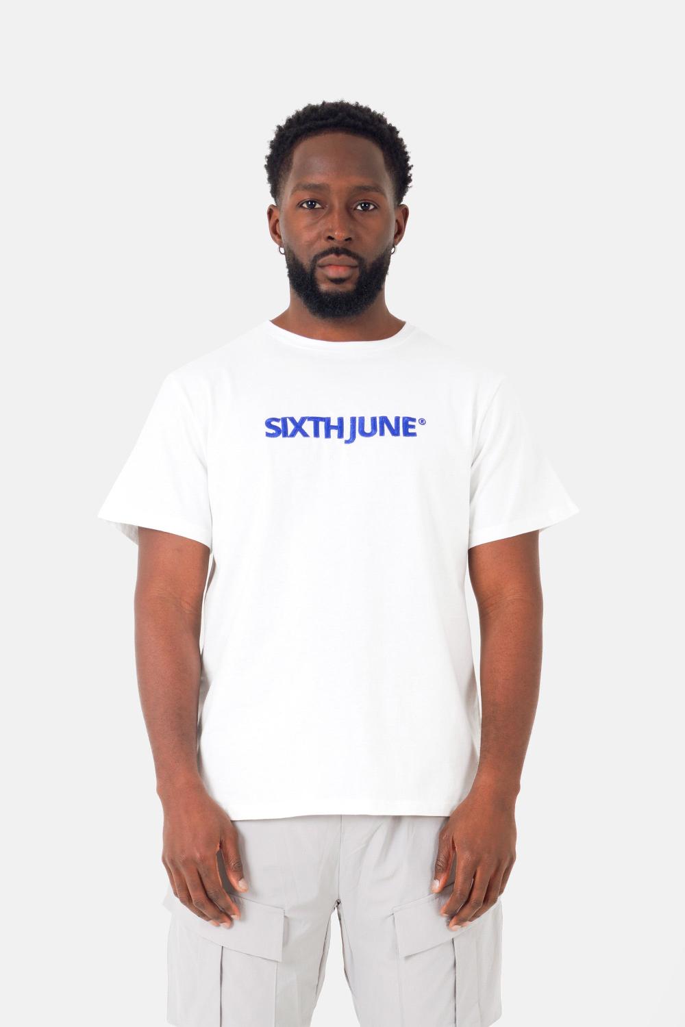 sixth june T-shirt logo brodé Blanc