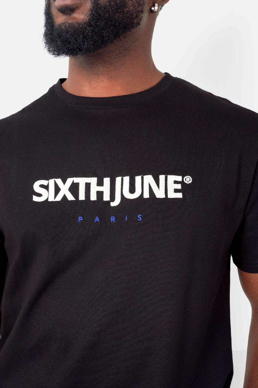 Sixth June T-shirt Logo Brodé Noir