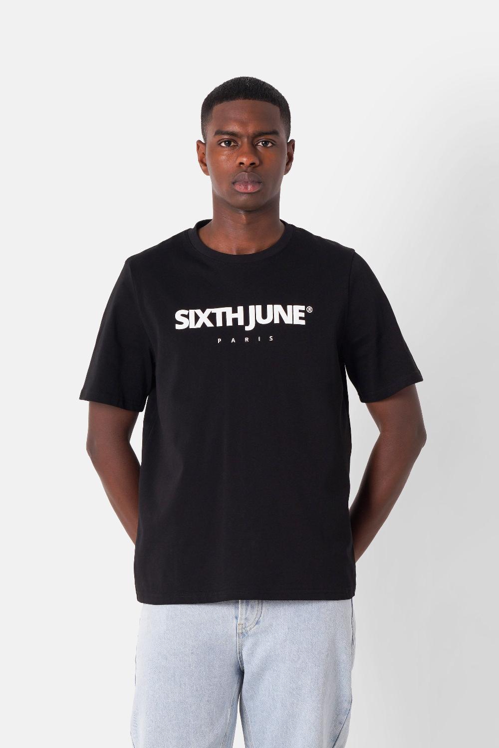 sixth june T-shirt logo centre Noir