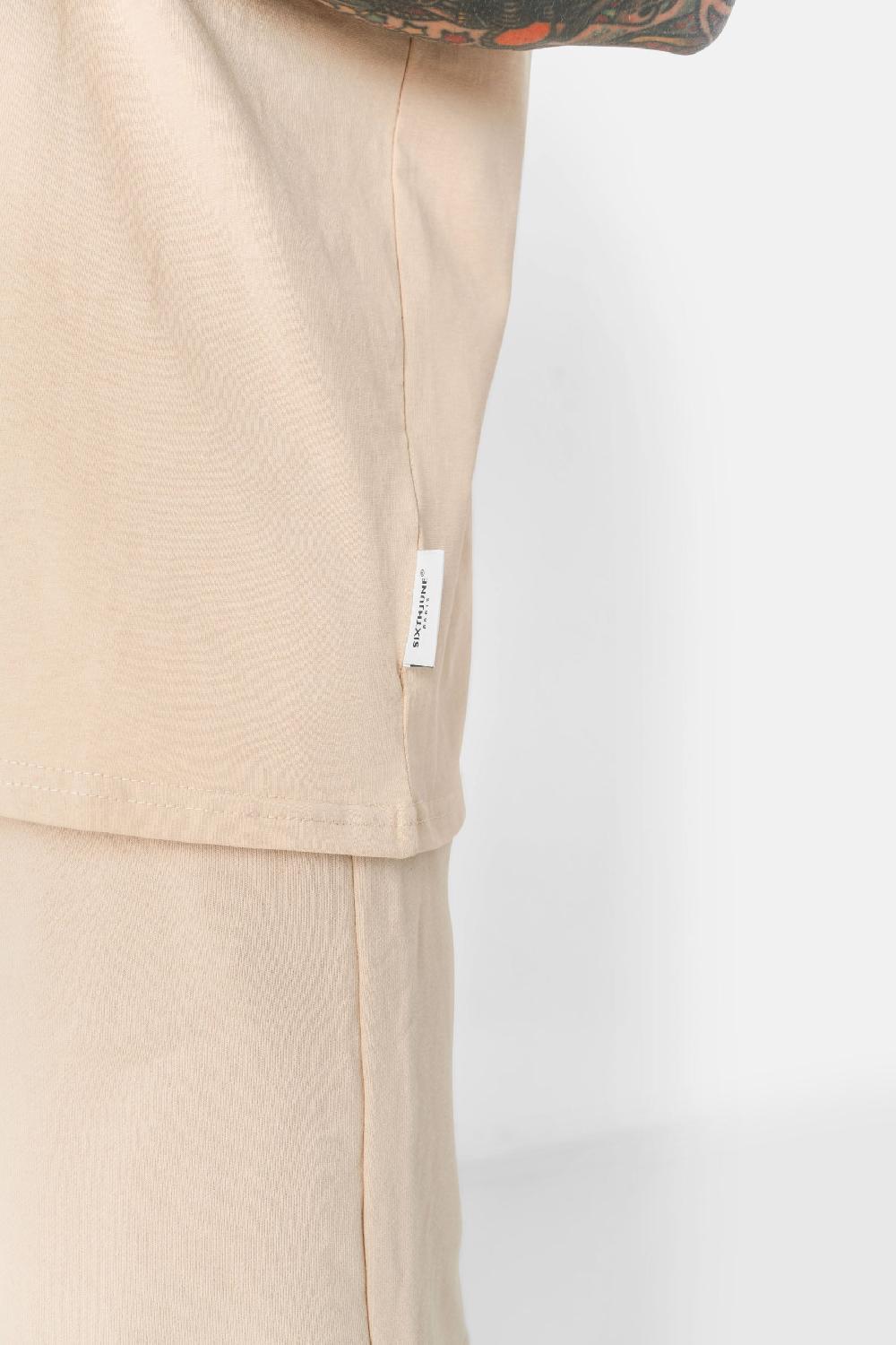 Sixth June T-shirt Logo Essentiel Beige