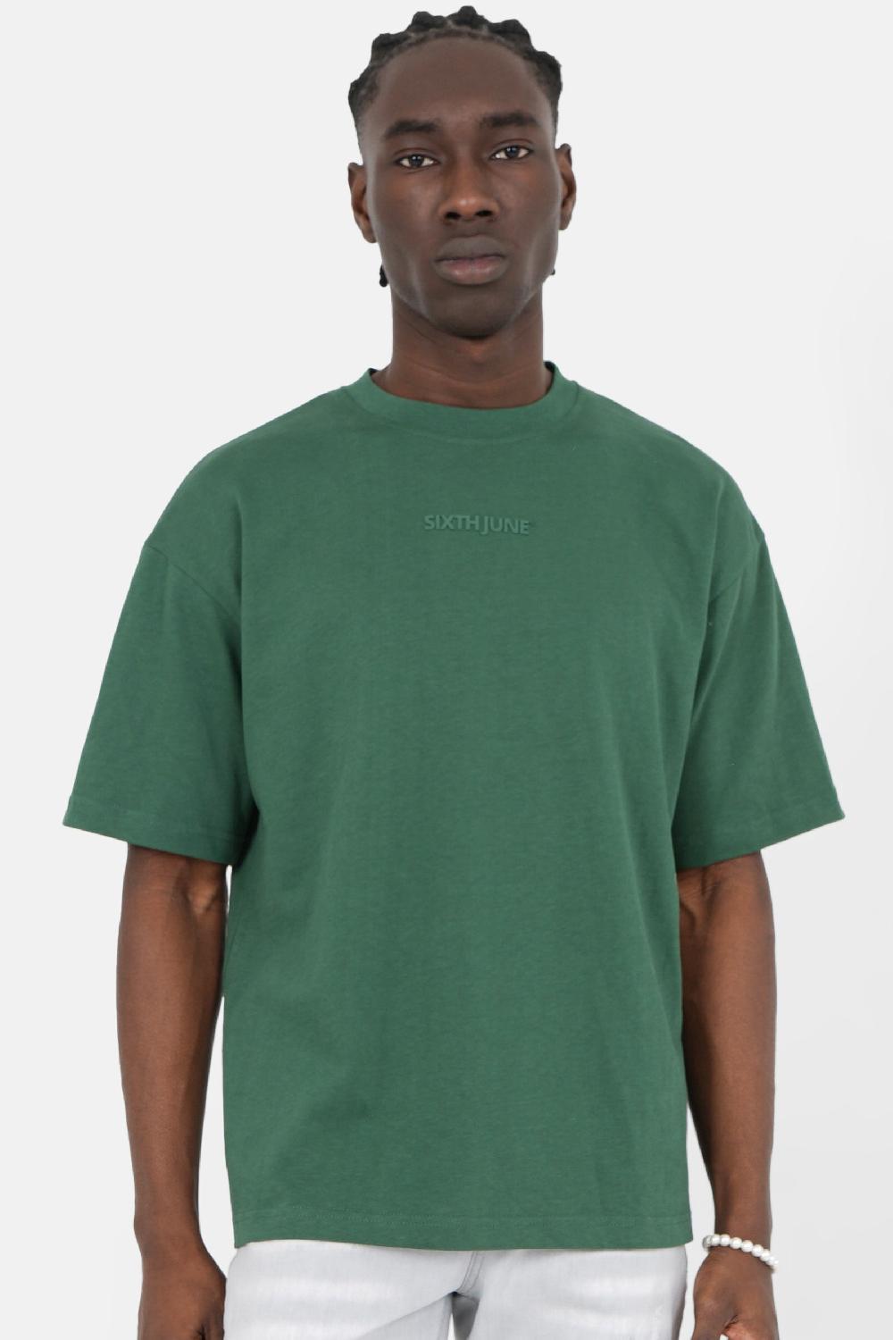 sixth june T-shirt logo gomme Vert foncé