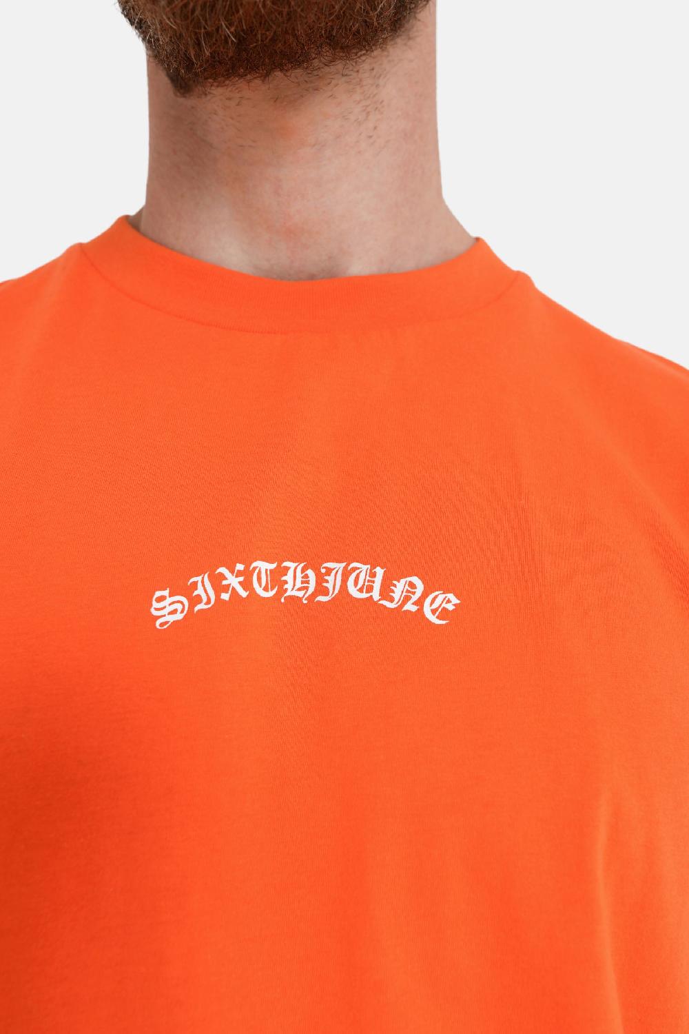 Sixth June T-shirt Logo Gothique Orange