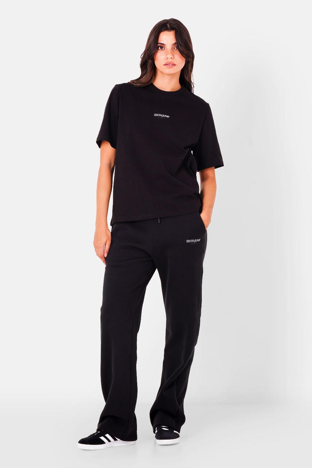 Sixth June T-shirt Logo Inscription Cercle Noir