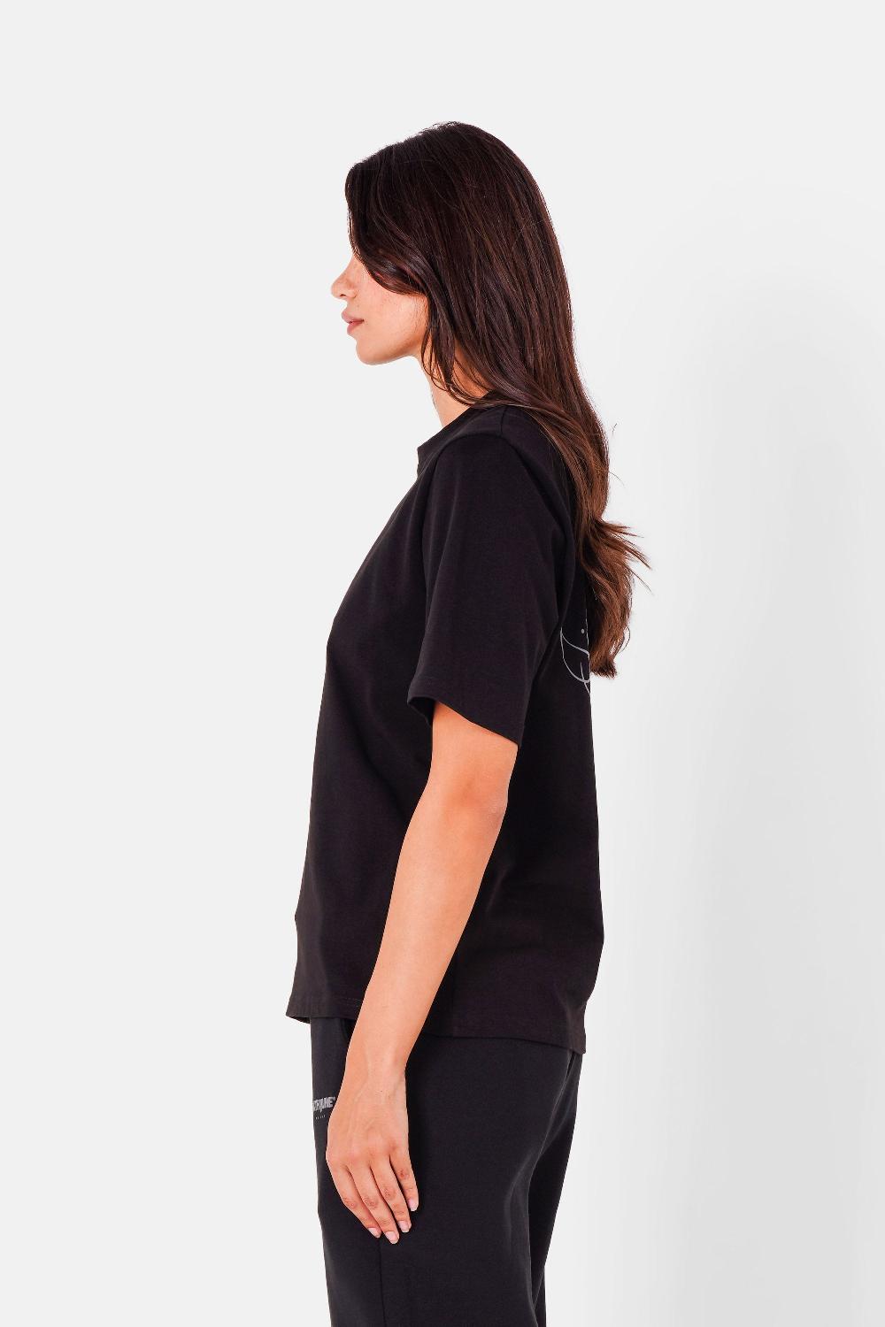 Sixth June T-shirt Logo Inscription Cercle Noir