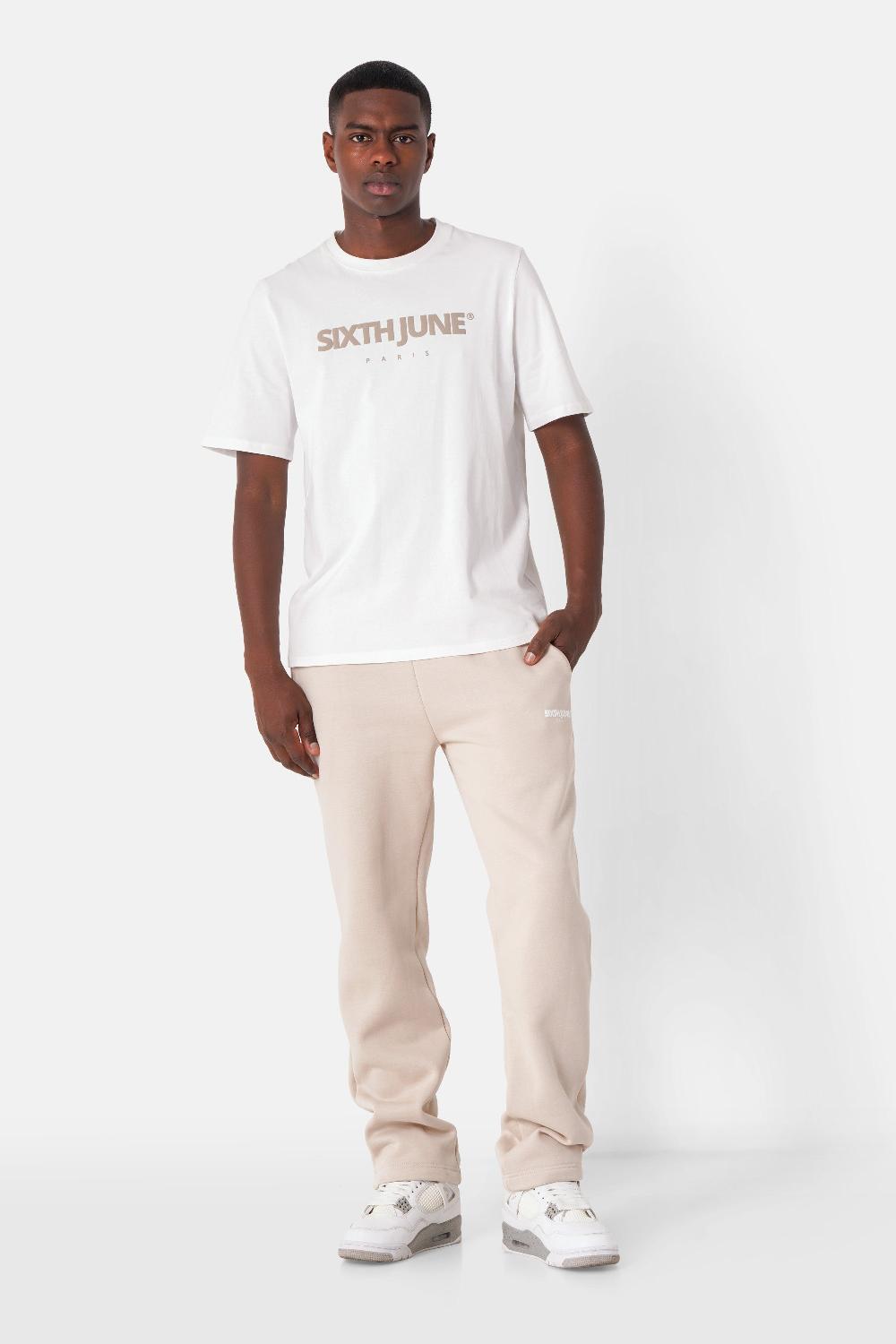 Sixth June T-shirt Logo Puff Blanc