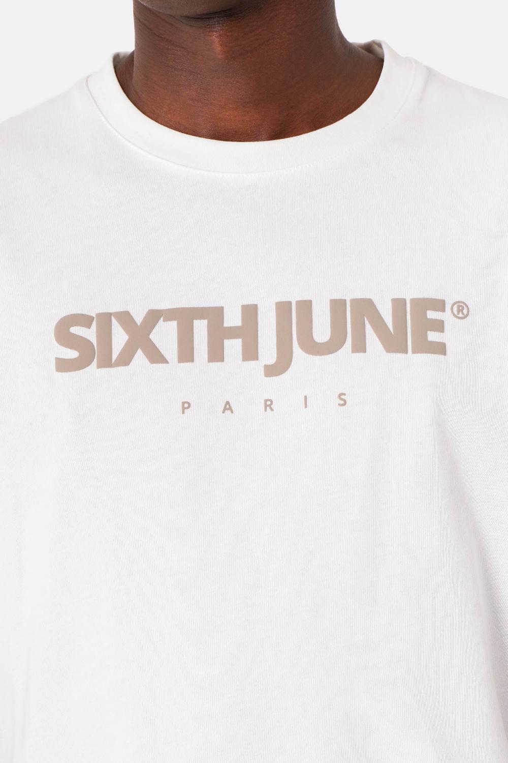 Sixth June T-shirt Logo Puff Blanc