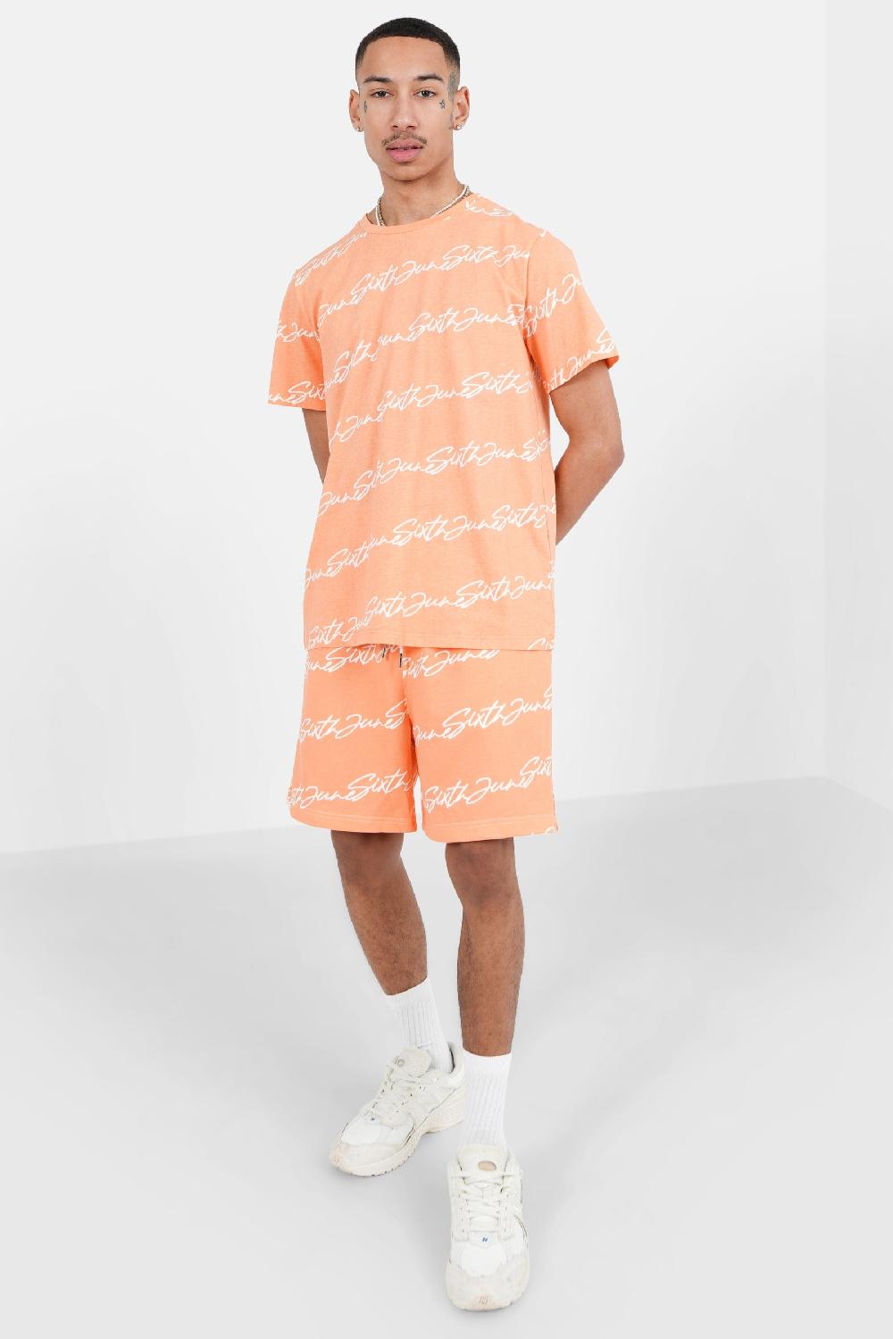 Sixth June T-shirt Logo Signature Orange