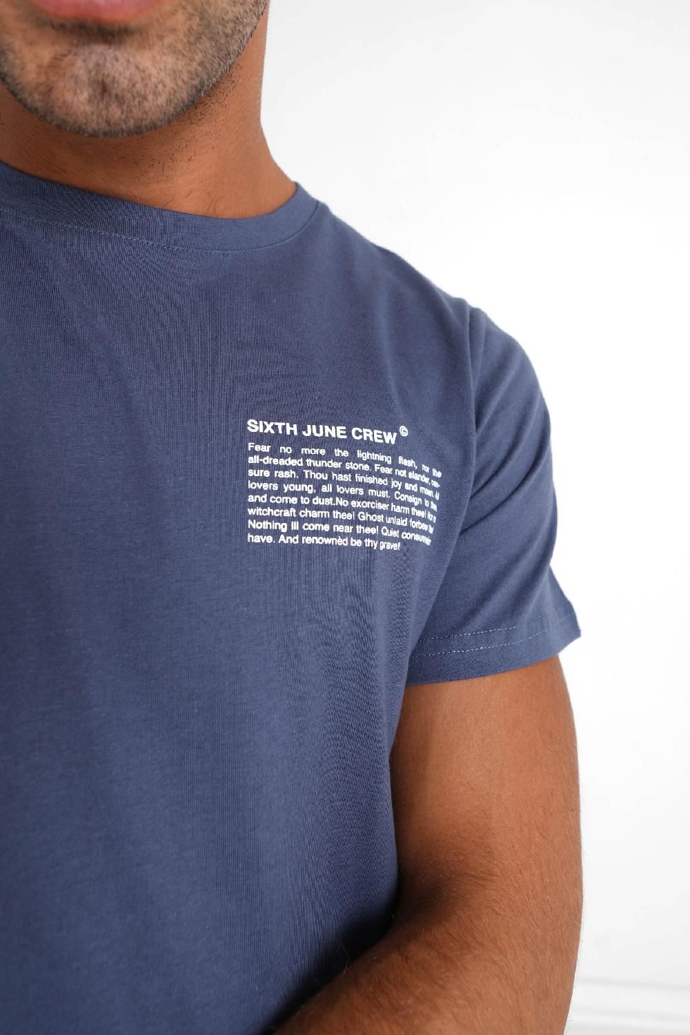 Sixth June T-shirt Moodboard Bleu Foncé