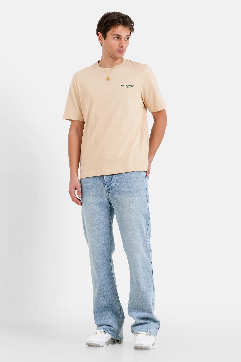 Sixth June T-shirt Motif Bandana Beige