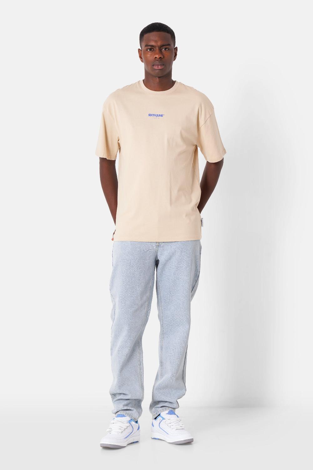 Sixth June T-shirt Motifs Azulejos Beige